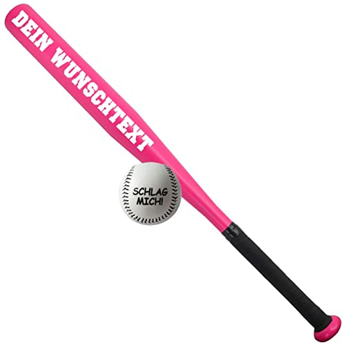 Spaß Kostet Sportset Baseballschläger mit WUNSCHTEXT deiner Wahl mit Tasche für Baseball in 5 Farben