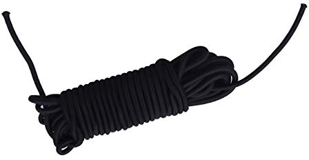 METER STAR Corda elastica elastica in nylon nero, 9,5 cm x 6,5 m, grado marino