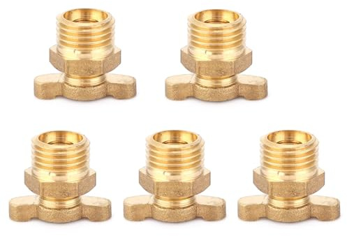 5 Pezzi Valvola di Scarico Dell'acqua Valvola di Scarico in Ottone Massiccio G1/4 Kit di Sostituzione Accessori per Compressore D'aria per Compressore D'aria