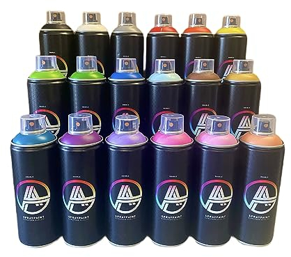 KLAMOTTEN STORE Double A Premium Sprühdosen einzeln 400ml Lack auf Acrylharzbasis matt hochdeckend schnell trocken stark pigmentiert (mittelblau)