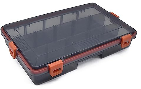 DFZHiuat Organisateur de leurres de pêche à double face en plastique, boîte de rangement transparente pour matériel de pêche, étui pour leurres, boîte de rangement pour hameçons et petits accessoires