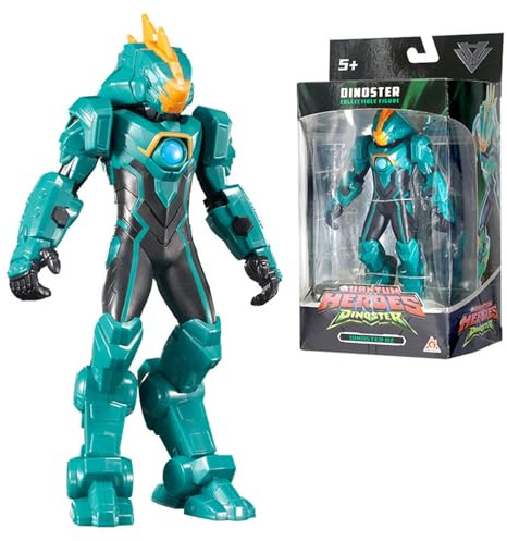 QUANTUM HEROES DINOSTER Figura de acción Dinosaurio OZ, 6 Pulgadas, niños Figura de acción Juguete para niños y niñas 5 6 7 8 9 10 años, Verde