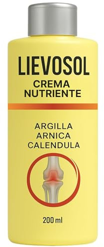 Lievosol – Crema Antidolorifica Naturale Extra Forte con Arnica e Artiglio del Diavolo – Sollievo per Dolori Muscolari, Articolari, Cervicale e Schiena – Texture Leggera – 200ml