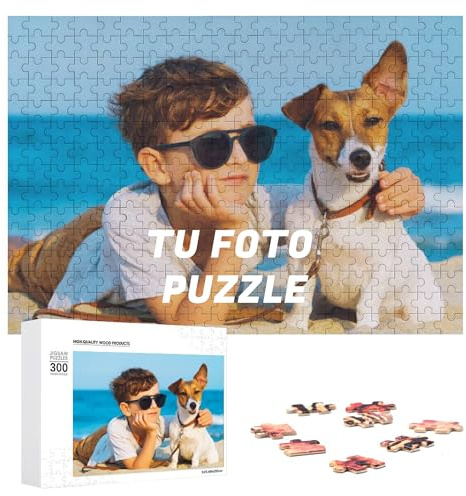 Puzzle Personalizzato con Foto, 300/500/1000 Pezzi in Legno, Foto Personalizzata Idea Regalo per San Valentino e Anniversario per Lui e Lei