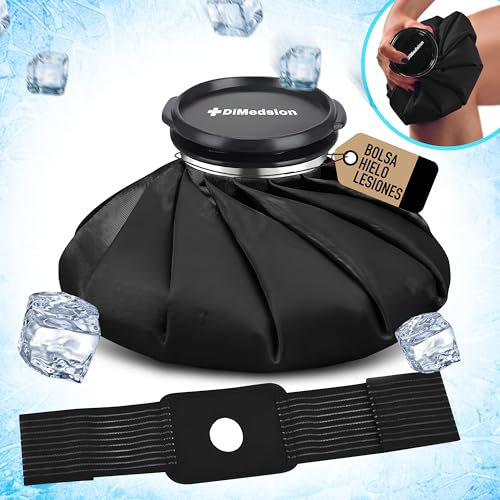 Bolsa hielo lesiones DiMedsion | bolsas agua caliente y frio para lesiones con cinta ajustable - hielo para lesiones, bolsa frio para lesiones para aplicar hielo rodilla, bolsa de hielo para lesiones