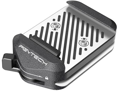 PGYTECH Abrazadera Arca-Swiss V2 de Liberación Rápida, con Rosca 1/4-3/8 para Sony/Nikon/Fuji/dji Cambio Entre Trípodes/Gimbals/Sliders/Estabilizadores (Solo Abrazadera)