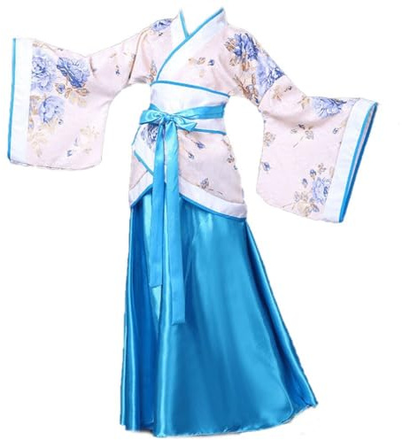 Sanfly Vestido Chino Antiguo para Niñas, Traje Tradicional De Estilo Chino Antiguo, Vestidos Hanfu De Manga Larga para Traje De Baile De Coro