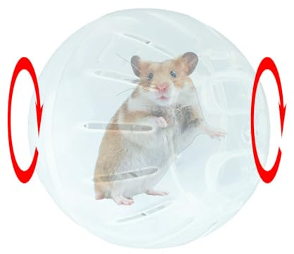 Balles De Course De Hamster - Roue d'exercice De Jogging pour Les Petits Animaux De Compagnie | Exercices Transparents Ball pour Hamsters, Ball De Course Safe Run pour Hamsterz Nain, Ours d'or, Jouet