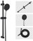 Auralum Duschstange mit Brause,Duschset mit runder Duschkopf (4 Strahlarten), Edelstahl Duschschlauch (150cm), Edelstahl Duschstange (70cm) und Duschkopfhalterung, Schwarz