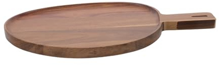 MUELODSIC Vassoio in Legno Di Acacia Per Pizza Snack Affettati Sushi e Barbecue Per Ristoranti Caffetterie e Eventi Formali Venature Naturali e Superficie Facile Da Pulire