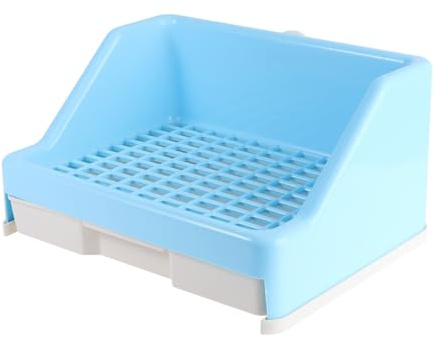 Milisten Inodoro para Conejos Cajón Extraíble Antisalpicaduras Plástico Duradero Tamaño Mediano para Jaulas de Mascotas Orejas Caídas Uso Doméstico para Conejitos