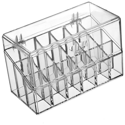 DOITOOL Soporte de Almacenamiento para Maquillaje y Labiales en Color Blanco, Diseño Moderno y Estilizado de Material PS Adecuado para Tocador y Encimera