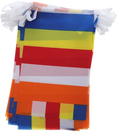 Amosfun Drapeau Prière Bouddhiste à 5 Cordes pour Décoration Intérieure et Extérieure, Adapté aux Espaces de Recueillement Bouddhistes