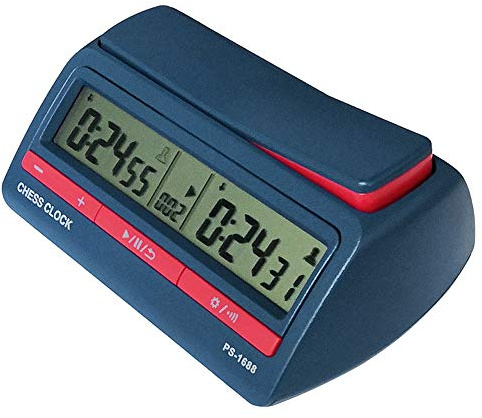 Genérico Reloj de Ajedrez Digital Temporizador Multijuego con 42 Reglas Cronometraje Silencioso y Fácil Usar para Chino Go Juegos Mesa