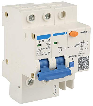 Interruttore Magnetotermico Differenziale DZ47LE - 32 2P+N C32, Protezione Differenziale 32A 30mA Interruttori Popolari per Sicurezza Elettrica