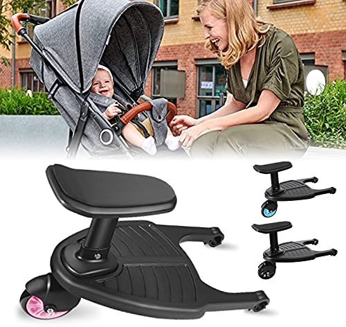 Planches À Roulettes Pour Bébé, Vihir Planche À Roulettes de Poussette, Avec Siege Planche debout pour sièg de connecteur amovible, Adaptée Aux Enfants de 2 À 6 Ans, Charge maximale 27 kg
