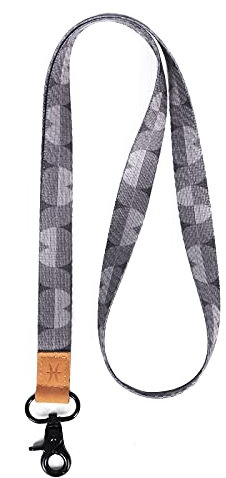 HEZEN Coole Lanyards, Halsband-Schlüsselanhänger, Hals-Lanyards für Schlüssel, Brieftaschen und Ausweishalter (Grau S)