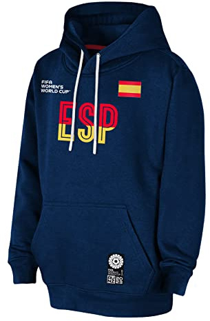 FIFA Unisex officiell 2023 dam fotboll världskopp vuxen team huvtröja, Spanien huvtröja (1-pack)
