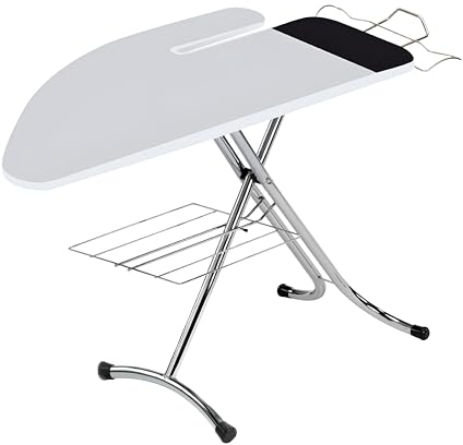 Top House Italia Combiboard Asse da Stiro con Stiramaniche - 125x48 cm - Salvaspazio, robusto, pieghevole - Copriasse anti piega termoriflettente
