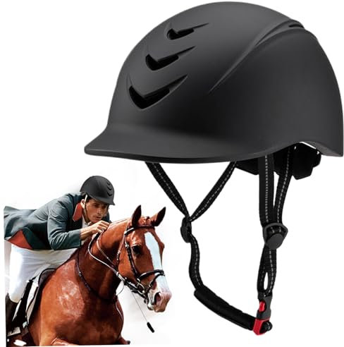 Reithelm für Erwachsene, Verstellbarer Reithelm Weiche Polster Reithut Reithelme (58-62 cm)