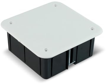 Scatola di giunzione in cartongesso da 105 x 105 x 47 mm, ideale per impianti elettrici. Il suo design compatto garantisce un montaggio efficiente e sicuro, ottimizzando lo spazio e migliorando