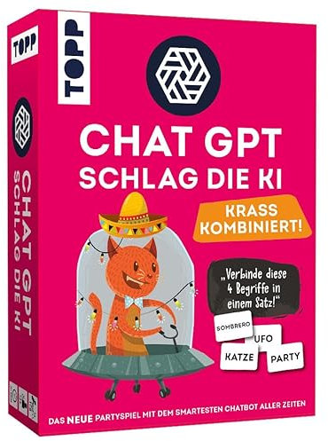 TOPP ChatGPT – Schlag die KI. Krass kombiniert - Wer schreibt aus Vier Worten die Beste Story? Das Neue Partyspiel mit dem smartesten Chatbot Aller Zeiten, White