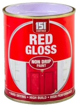 MIXEL Red Gloss Non-Drip Paint, Hard Drying Performance, Easy-to-Apply, Ideal for Crafting, DIY Projects, Interior & Exterior Use, Perfect for Wood, Metal, Plastic, 300ml, (1 Pcs)