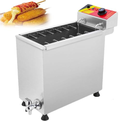 Corn Dog Fryer Commercial, Elektrisk Ost Hot Dog Sticks Maker Machine, Med Exakt Termostat, föR Snackbar, Restaurang, Hem ElectricHeat