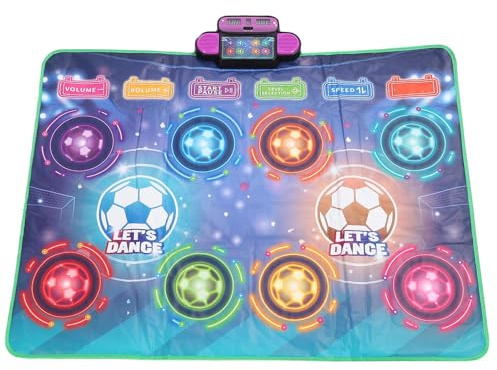 ZenithAur Alfombra de Baile interactiva de Doble Jugador con múltiples Niveles de dificultad para niños Juego Activo en Interiores, una Divertida Plataforma de Juego de Baile para
