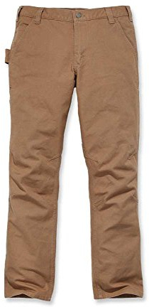 Carhartt Herren Rugged Flex Arbeitshose aus Segelleinen mit gerader Passform und schmal zulaufendem Bein Work Utility Pants, Braun, 32W / 34L