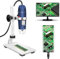 Jiusion HD 2MP USB Digitalmikroskop 40-1000X Tragbare Vergrößerungs-Endoskopkamera mit 8 LEDs Stabiler Ständer aus Aluminiumlegierung für OTG Android Mac Windows 7 8 10 11 Linux