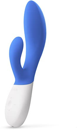 LELO INA WAVE 2 Vibratore per Donna Rabbit con Wavemotion e 12 Modalità, Vibratore con Stimolatore Clitorideo Femminile, Sex Toy a Doppia Azione, Sex toys per Donne, Vibratori Donna, Blue