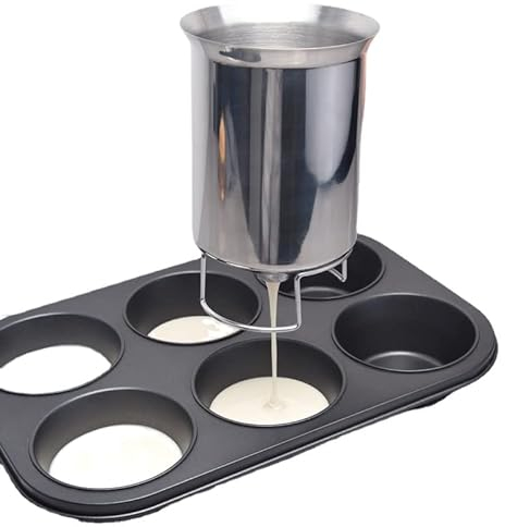 Dough dispenser, hand-held stainless steel dough separator, cupcake dough, funnel mixing dough dispenser