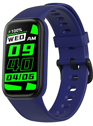 SMARTY2.0 - Smartwatch SW042F - Färg Blå - Hjärtfrekvens, Tryck- och syreövervakning, sportläge, vattenbeständighet IP68 - Silikonarmband - Mått 43 x 25 x 11 mm