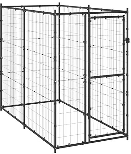 Rabbit Cages,Guinea Pig Cages,Puppy Cages,Kitten Enclosures,Chicken Coops,for Outdoor Free-Range Farm,Outdoor Dog Kennel Steel 43.3x86.6x70.9
