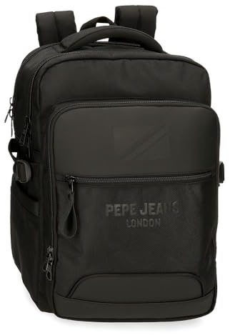 Pepe Jeans Bromley Mochila para Portátil, Negro