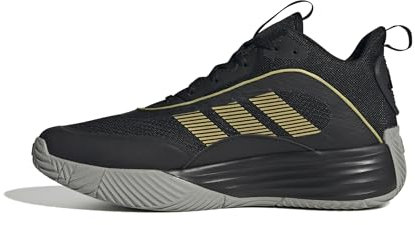 adidas Herren Own The Game 3 Shoes Basketball-Schuhe, Core Black/Gold Metallic/MGH Solid Grey, 41 EU