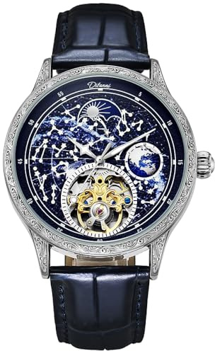 DAXIAOYU lysande stjärnhimmel urtavla herr Tourbillon mekaniska klockor mode lyx lysande vattentät klocka skelett automatisk armbandsur