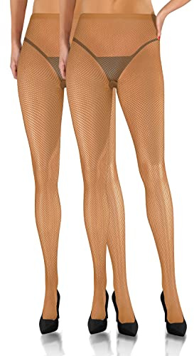 sesto senso 2 par nätstrumpbyxor finmaskiga sexiga nätstrumpor för kvinnor nätstrumpor, 2-pack – beige – hudfärg, 3XL-4XL plus size