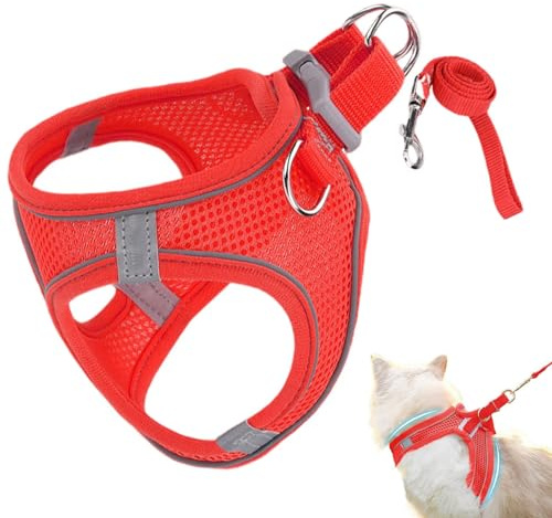 Harnais de voyage pour chat, harnais réglable pour les promenades | accessoire pour animal de compagnie de taille moyenne et grande pour les voyages en plein air