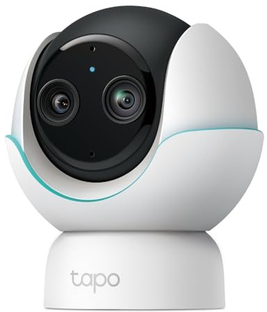 Tapo C840 2K 4MP Dual-Lens Baby Monitor,360° Baby Tracking​ Security Camera, HD Night Vision,AI Detection Indoor Cameras House Security,Sleep Analysis,Alexa,Google Home,Flexible Storage,No Monthly Fee