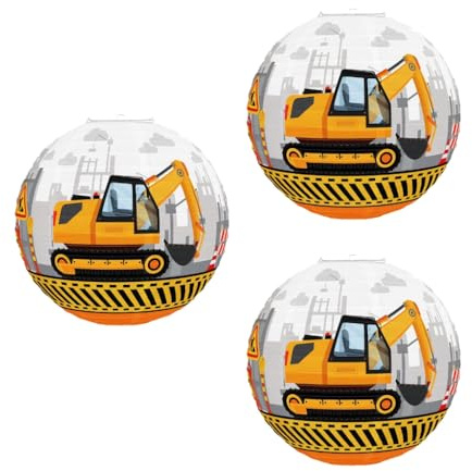 Construction Themed Paper Lamp Hanging Decoration for Themed Birthday Party