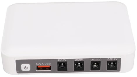 YUEHISY Mini UPS Batteris Backup Ointressant Strömförsörjning, Batteri Oavbruten Effekt för Routrar, Säkerhetskameror, Faxmaskiner, för 5V 9V 12V -utgång (EU 190W)