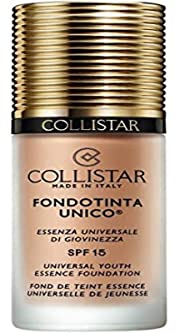 Collistar Fondotinta Unico SPF 15 N. 3N Beige, azione anti-età globale, texture fluida e coprenza modulabile, per tutti i tipi di pelle anche quelle sensibili, 30 ml
