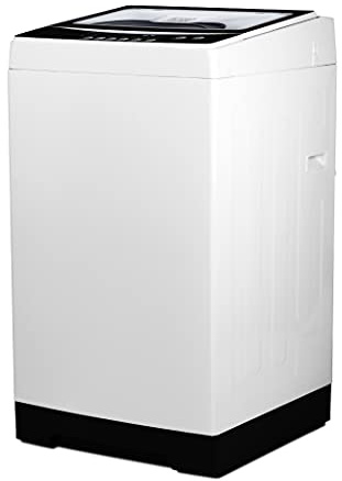 BLACK+DECKER 3.0 Cu. Ft. Portable Washer, 26.5 lb. Capacity Washing Machine, 6 Cycles, Quick Connect Sink Adapter and Drain Hose Included, Transparent Lid & LED Display, BPW30MW, White