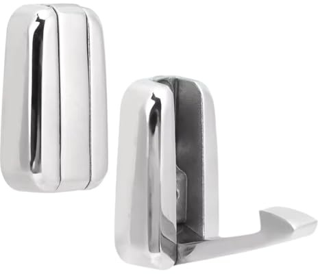 KIMISS 2Pcs Zinc Alloy Folding Hooks - for Motorhome RV Caravan Campervan Home - Heavy Duty Retractable Concealed Hook Foldable Hook Wall Mounted for Hanging Coat Jacket Towel Hats Keys, Silver