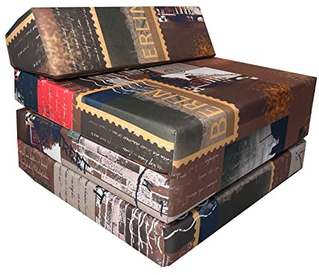 FORTISLINE - Klappmatratze 200x70x10cm - 3-teilige Faltmatratze - H2 Gästematratze - Camping Faltbare - Kamping Bett - Waschbar Bezug - Erwachsene Klappbar - Reisematratze - Schaumstoff Matratze