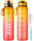 FULDENT Trinkflasche 1L Sport Wasserflasche [Trinkflasche BPA Frei] Trinkflasche mit rutschfest Gummi Grip Geeignet für Die Fahrrad, Outdoor, Schule, Gym