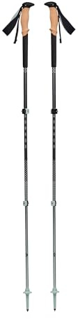 BLACK DIAMOND Pursuit Trekking Poles, Charcoal-Foam Green (Collapsible) M/L
