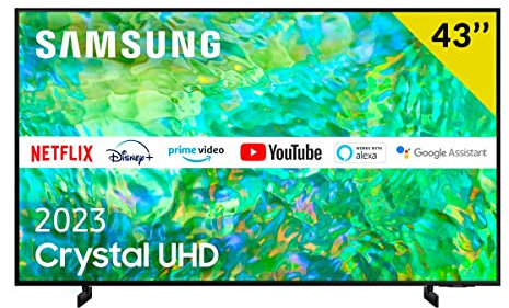 SAMSUNG TV Crystal UHD 2023 43CU8000 - Smart TV de 43, Procesador Crystal UHD, Q-Symphony, Gaming Hub, Diseño AirSlim y Contrast Enhancer con HDR10+
